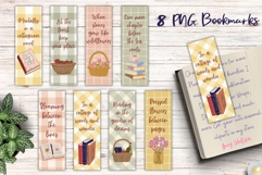 Cottagecore Aesthetic Bookmarks Bundle - Cozy Floral PNG Product Image 2
