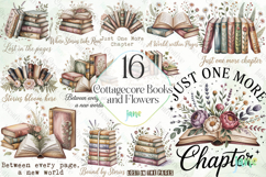 Cottagecore Books and Flowers Clipart Bundle Product Image 1