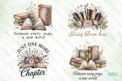 Cottagecore Books and Flowers Clipart Bundle Product Image 2