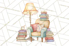 Cottagecore Clipart PNG, Whimsical Aesthetic Cozy Scenes Product Image 4