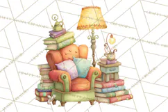 Cottagecore Clipart PNG, Whimsical Aesthetic Cozy Scenes Product Image 5