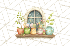 Cottagecore Clipart PNG, Whimsical Aesthetic Cozy Scenes Product Image 4