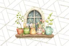 Cottagecore Clipart PNG, Whimsical Aesthetic Cozy Scenes Product Image 4
