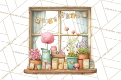 Cottagecore Clipart PNG, Whimsical Aesthetic Cozy Scenes Product Image 3