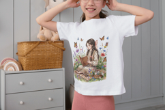 Cottagecore Coquette Reading Girl PNG Clipart Bundle Product Image 4