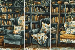 Cottagecore Cozy Reading Digital Paper Bundle Product Image 4