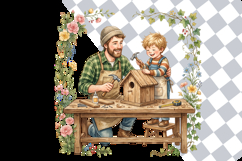 Cottagecore Dad and Son PNG Clipart Bundle Product Image 2