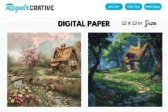 Cottagecore Digital Paper, Cottagecore Background Product Image 1
