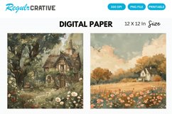 Cottagecore Digital Paper, Cottagecore Background Product Image 1