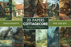 Cottagecore Digital Paper Bundle Product Image 1