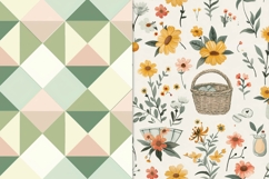 Cottagecore Easter Picnic Digital Paper Product Image 3