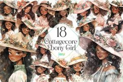 Cottagecore Ebony Girl Sublimation Product Image 1