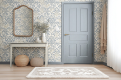 Vintage Wallpaper Painted Door Mockup PSD Product Image 3