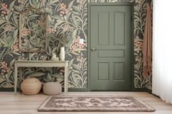 Vintage Wallpaper Painted Door Mockup PSD Product Image 4