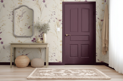 Vintage Wallpaper Painted Door Mockup PSD Product Image 5