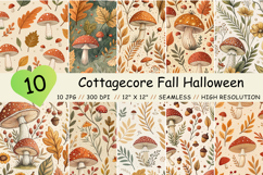 Floral Digital Paper, Autumn Cottagecore Pattern, Rustic Cottagecore Pattern, Cute Cottagecore Pattern, Halloween Cottagecore Pattern, Cozy Cottagecore Pattern, Woodland Cottagecore Pattern, Spooky Cottagecore Pattern, Vintage Cottagecore Pattern, Pumpkin