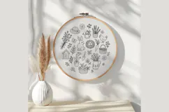 Spring Garden Embroidery Pattern PDF Bunny and Floral Product Image 3