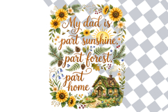 Cottagecore Father’s Day Quotes PNG Bundle Product Image 2