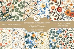 Cottagecore Floral Seamless Digital Paper Bundle Product Image 1