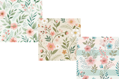 Cottagecore Floral, Vintage Floral, Seamless Flower Pattern, Soft Pastel Design, Romantic Blossoms, Shabby Chic, Spring Florals, Summer Florals, Cottage Garden, Wildflower Pattern, Delicate Bloom, Feminine Pattern, Rustic Floral, Seamless Digital Paper, P