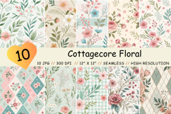 Cottagecore Floral, Vintage Floral, Seamless Flower Pattern, Soft Pastel Design, Romantic Blossoms, Shabby Chic, Spring Florals, Summer Florals, Cottage Garden, Wildflower Pattern, Delicate Bloom, Feminine Pattern, Rustic Floral, Seamless Digital Paper, P