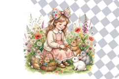 Cottagecore Garden Girl Clipart Bundle PNG 36 Images Product Image 2