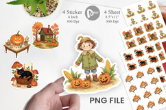 Cottagecore Halloween Sticker Product Image 1