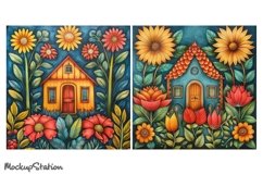 Tiny Cottage Core House Junk Journal Page | Decoupage JPG Product Image 2