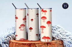 Cottagecore Mushroom Pattern Hand-Drawn Digital Paper Product Image 3