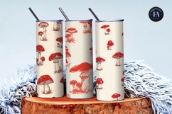 Mushroom Cottagecore Pattern Cute Design Digital Paper Product Image 3