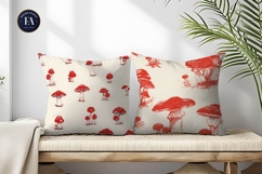 Mushroom Cottagecore Pattern Cute Design Digital Paper Product Image 2