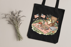 cottagecore Patriotic Americana Summer Picnic Clipart Product Image 3