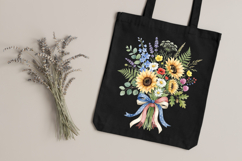 Cottagecore Patriotic Wildflower Bouquets PNG Bundle Product Image 3