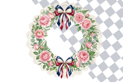 Cottagecore Patriotic Monogram Frames PNG Bundle Product Image 2