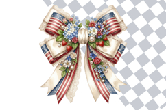 Patriotic Satin Bow Clipart PNG Bundle | Americana Bows Product Image 2