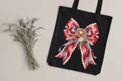 Patriotic Satin Bow Clipart PNG Bundle | Americana Bows Product Image 3