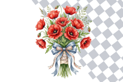 Cottagecore Patriotic Wildflowers Clipart PNG Bundle Product Image 2