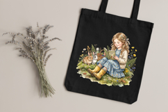 Cottagecore Reading Girl Clipart Bundle 33 PNG Files Product Image 3