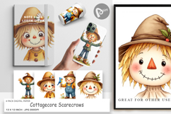 Cottagecore Scarecrows Digital Paper Product Image 1