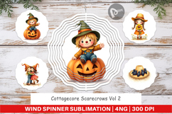 Cottagecore Scarecrows Wind Spinner Product Image 1