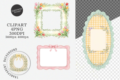 Cottagecore Spring Frame Clipart Product Image 1