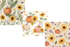 cottagecore sunflower, harvest autumn, rustic farm, garden natural, simple pattern, fall harvest, seamless pattern, digital paper, printable art, junk journal, scrapbook paper, commercial use, digital download, country life, farm fresh, simple living, nat