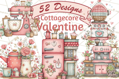 Cottagecore Valentine Kitchen Appliance Clipart PNG Clip Art Product Image 1