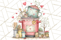 Cottagecore Valentine Kitchen Appliance Clipart PNG Clip Art Product Image 2