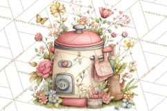 Cottagecore Valentine Kitchen Appliance Clipart PNG Clip Art Product Image 4