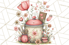 Cottagecore Valentine Kitchen Appliance Clipart PNG Clip Art Product Image 5