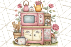 Cottagecore Valentine Kitchen Appliance Clipart PNG Clip Art Product Image 3