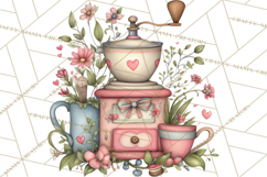 Cottagecore Valentine Kitchen Appliance Clipart PNG Clip Art Product Image 5