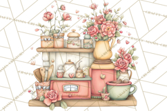 Cottagecore Valentine Kitchen Appliance Clipart PNG Clip Art Product Image 4