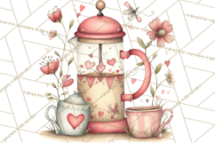 Cottagecore Valentine Kitchen Appliance Clipart PNG Clip Art Product Image 3